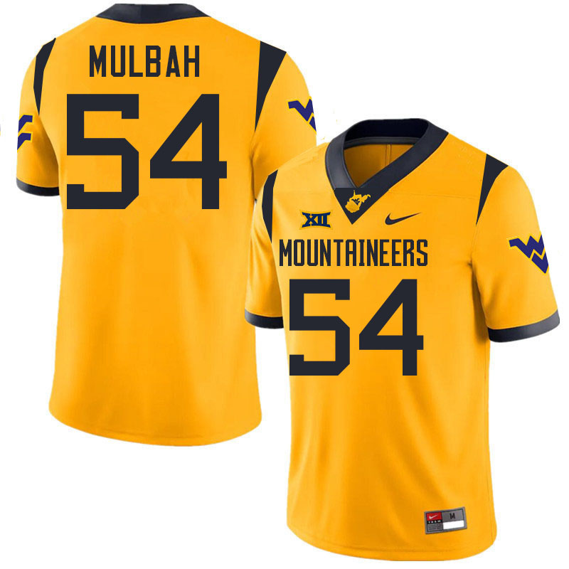 Fatorma Mulbah WVU Jersey,West Virginia Mountaineers #54 Fatorma Mulbah Jersey Youth College-Gold